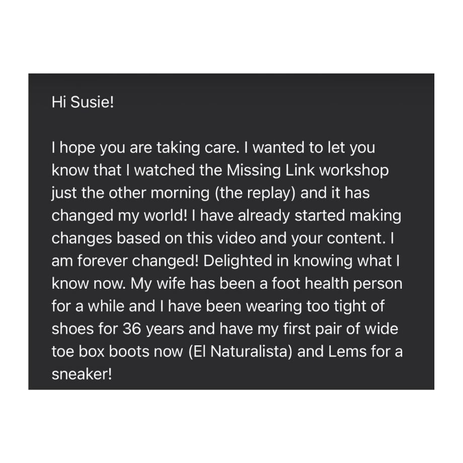 The Missing Link Online Workshop With Susie Proffitt