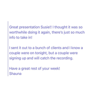 The Missing Link Online Workshop With Susie Proffitt